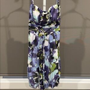 Iz Byer Floral Mesh Party Dress